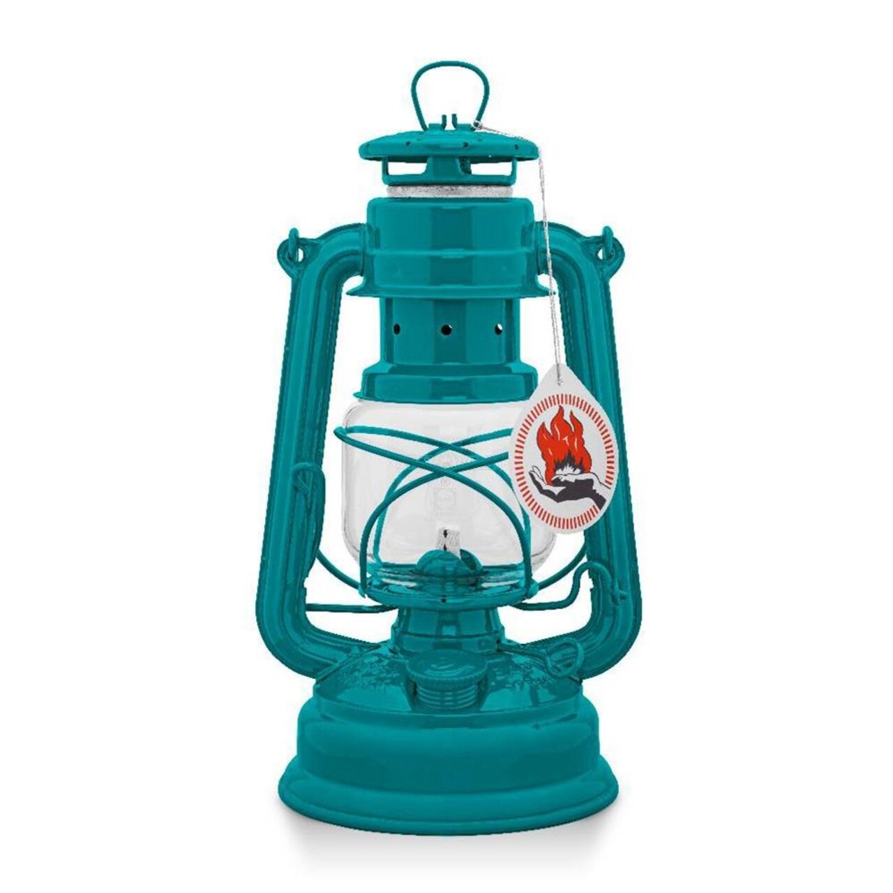 Feuerhand Outdoor Kerosene Fuel Lantern, German Made Weather Resistant Baby Special 276 Galvanized Hurricane Lamp for Camping or Patio, 10 Inches